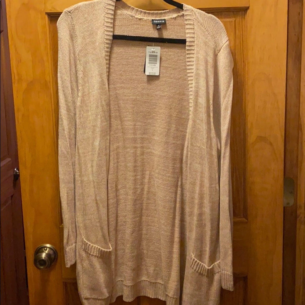 🎉 HP 🎉 🆕 Torrid Women’s Blush Longline Knit Cardigan - Picture 2 of 8